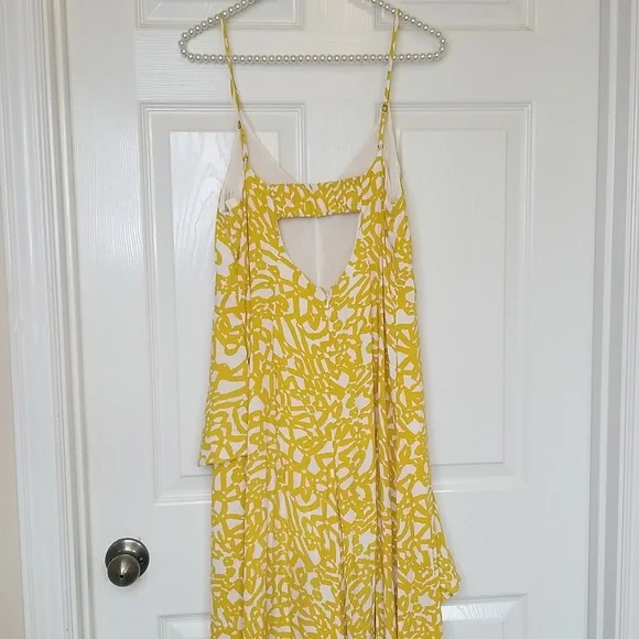 Maeve Anthropologie Goldenrod Spaghetti Strap Sleeveless Pant Jumpsuit Size 8 - Picture 3 of 10
